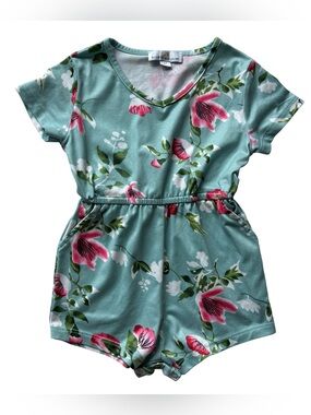 Romper one piece 2T Baileys Blossoms Floral Mint Short-Sleeve Kids Girls Toddler